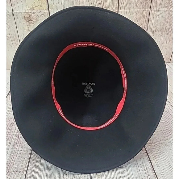 Vintage Bollman Importina Women's Fedora Style Hat One Size Bow Black Wool USA - Picture 7 of 9